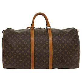 Louis Vuitton-Louis Vuitton Monogram Keepall 55 Boston Bag M41424 LV Auth 53850-Monogram