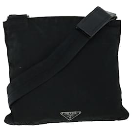Prada-PRADA Shoulder Bag Nylon Black Auth ar10193-Black