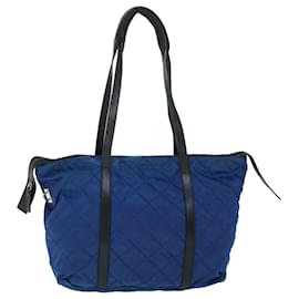 Prada-PRADA Tote Bag Nylon Leather Blue Auth ep1760-Blue