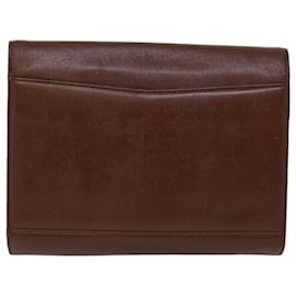 Saint Laurent-SAINT LAURENT Briefcase Leather Brown Auth bs8420-Brown