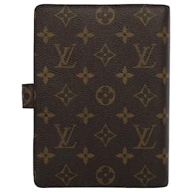 Louis Vuitton-LOUIS VUITTON Monogram Agenda MM Day Planner Cover R20105 LV Auth ac2210-Monograma