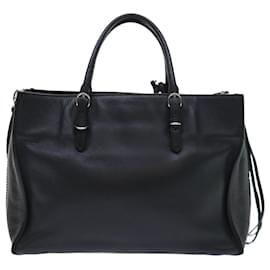 Balenciaga-BALENCIAGA Paper A6 Zip Around Hand Bag Leather 2way Black 370926 Auth am5019-Black