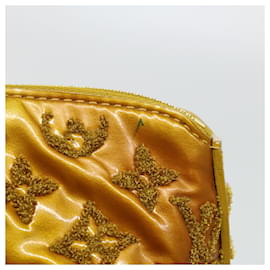 Louis Vuitton-LOUIS VUITTON Fascination Lockit Booklet Bag Gold Tone M40602 LV Auth bs8345-Other