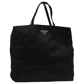 Prada-PRADA Hand Bag Satin Black Auth ar10243-Black