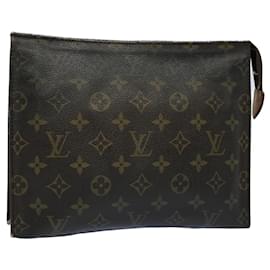 Louis Vuitton-Toilette Poche Louis Vuitton Monogram 26 Bolsa M47542 LV Auth 53884-Monograma