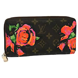 Louis Vuitton-LOUIS VUITTON Monogram Rose Zippy wallet Cartera larga M93579 LV Auth ac2216-Monograma