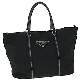Prada-PRADA Hand Bag Nylon Black Auth ac2201-Black