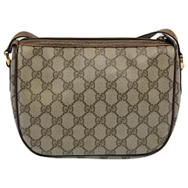 Gucci-GUCCI GG Canvas Web Sherry Line Sac à bandoulière Beige Rouge 89 02 032 Auth yk8654-Rouge,Beige