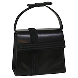 Gianni Versace-Gianni Versace Hand Bag Leather Black Auth bs8388-Black