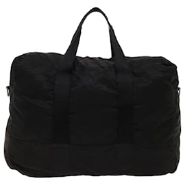 Prada-PRADA Boston Bag Nylon Black Auth hk838-Black