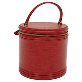 Louis Vuitton-LOUIS VUITTON Epi Cannes Bolsa de mão vermelha M48037 Autenticação de LV 54941-Vermelho