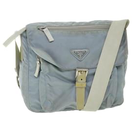 Prada-PRADA Shoulder Bag Nylon Blue Auth yk8629-Blue