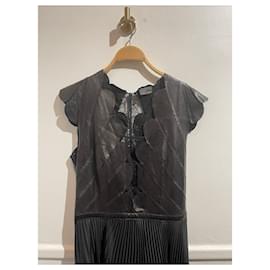 Fendi-FENDI Robes T. ca 42 Cuir-Noir