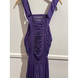Yves Saint Laurent-YVES SAINT LAURENT  Dresses T.fr 38 silk-Purple