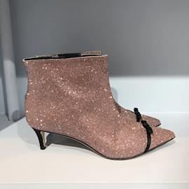 Autre Marque-MARCO DE VINCENZO  Ankle boots T.eu 39 leather-Pink