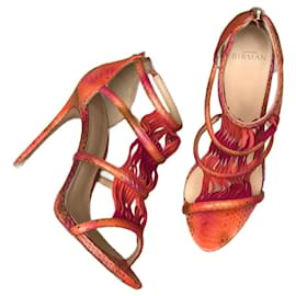 Alexandre Birman-Sandália ALEXANDRE BIRMAN T.eu 39 couros exóticos-Laranja