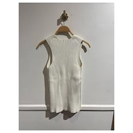 Chanel-CHANEL Top T.fr 40 cotton-Bianco