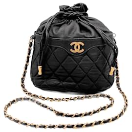 Chanel-Cubo cruzado con cordón-Negro