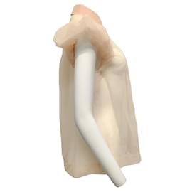 Simone Rocha-Simone Rocha Blusa transparente color nude con mangas abullonadas-Beige