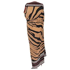 Roberto Cavalli-Multicolor Zebra Print Sleeveless Maxi Dress-Multiple colors
