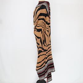 Roberto Cavalli-Multicolor Zebra Print Sleeveless Maxi Dress-Multiple colors