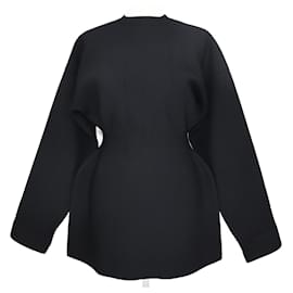Balenciaga-Haut noir à manches longues Hourglass-Noir