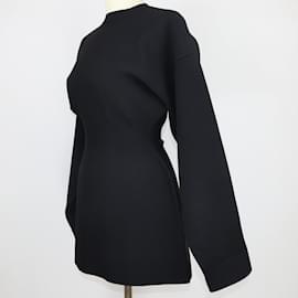 Balenciaga-Haut noir à manches longues Hourglass-Noir