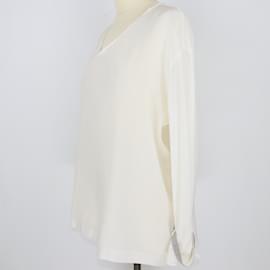 Fabiana Filippi-Blusa de manga larga blanca-Blanco