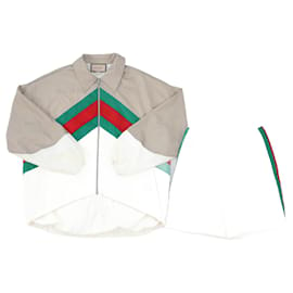 Gucci-Ensemble veste et short à rayures Web multicolores-Multicolore