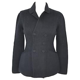 Dior-Black Knit Bar Jacket-Black