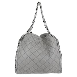 Stella Mc Cartney-Cabas moyen Falabella matelassé gris-Gris