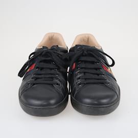 Gucci-Black Ace Low Top Sneakers-Black
