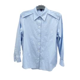 Louis Vuitton-LOUIS VUITTON Chemises T.UE (tour de cou / collier) 38 cotton-Bleu