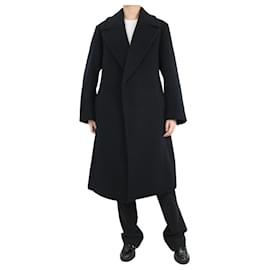 Céline-Black wool-blend coat - size UK 16-Black