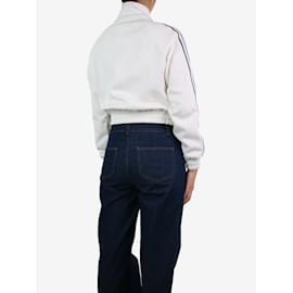 Céline-White cropped track jacket - size M-White