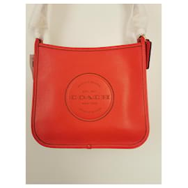 Coach-Handbags-Red,Gold hardware