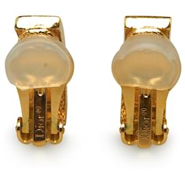 Dior-Boucles D'oreilles Clips Logo Or Dior-Doré