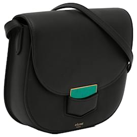 Céline-Celine Black Small Trotteur Crossbody Bag-Black