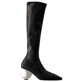 Circle Boots - Courreges - Synthetic Leather - Black Black
