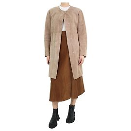 Weekend Max Mara Beige suede coat - size UK 12 Other