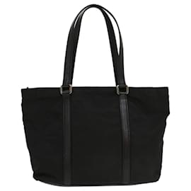 Prada-PRADA Tote Bag Nylon Leather Black Auth ar10238-Black