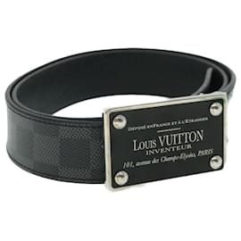Louis Vuitton-LOUIS VUITTON Damier Graphite Ceinture Inventeur Tour Gürtel M9632V LV Auth.th4026-Andere