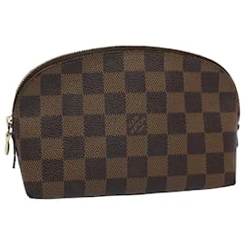 Louis Vuitton-LOUIS VUITTON Damier Ebene Pochette Cosmetic PM Pouch N47516 LV Auth 53867-Other