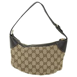 Gucci-GUCCI GG Canvas Web Sherry Line Pouch Beige Red Green 224093 auth 54781-Red,Beige,Green