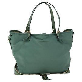 Chloé Chloe Einkaufstasche Leder Grün Auth bs8301 Grün
