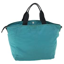 Prada-PRADA Tote Bag Nylon 2way Turquoise Blue Auth ar10233-Other