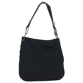 GUCCI Borsa a Spalla Nylon Nera 001 3166 2058 Auth ti1204 Nero