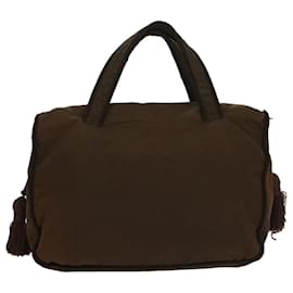 Prada-PRADA Hand Bag Nylon Brown Auth bs8323-Brown