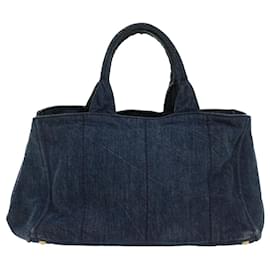 Prada-PRADA Canapa GM Hand Bag Canvas Blue Auth ar10269-Blue