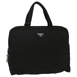 Prada-PRADA Hand Bag Nylon Black Auth ar10178-Black